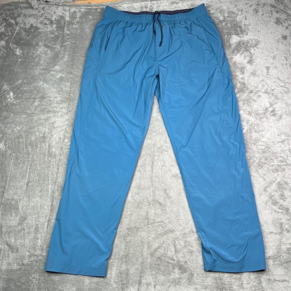 Rhone Sweatpants‎ Mens XL Blue Nylon Straight Leg Track Drawstring Athleisure